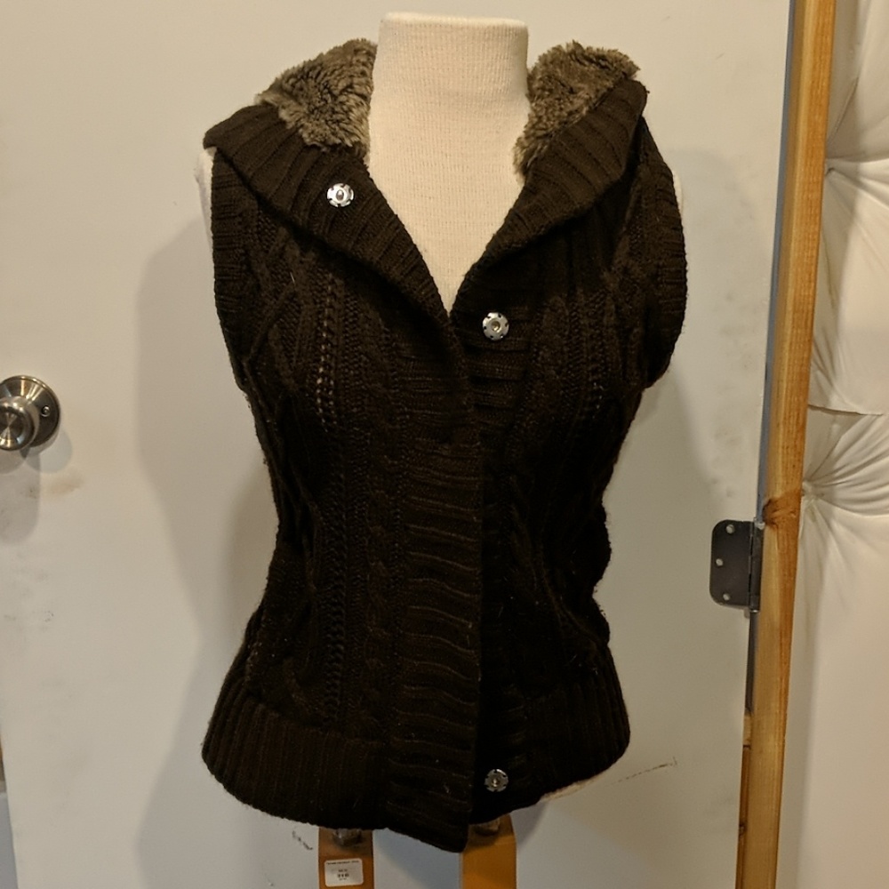 Brown Knitted Vest